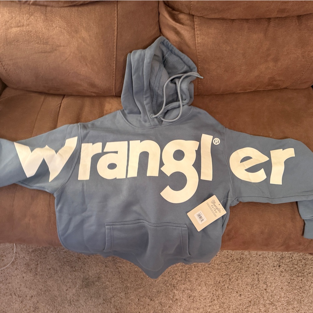 Wrangler Retro Blue Sweatshirt Hoodie
